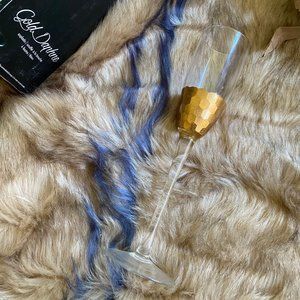 Fitz and Floyd Gold Daphne Champagne Flutes